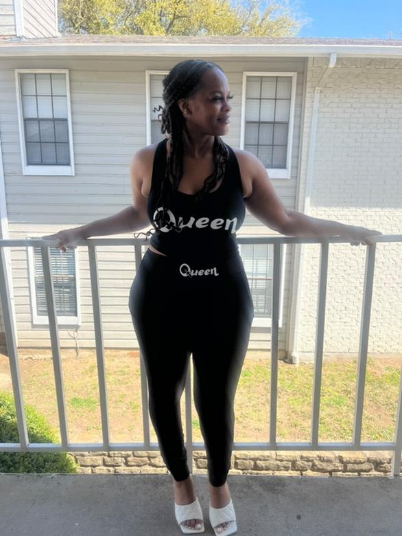 Queen Workout/ Yoga Set (Sports Bra & Pants)